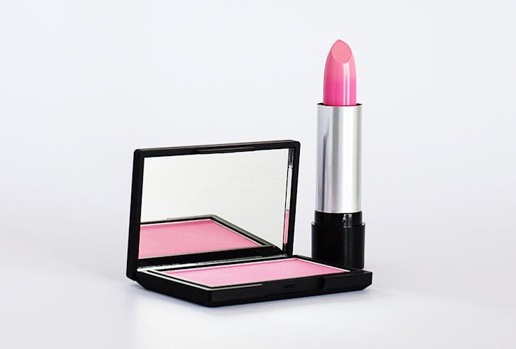 rossetto e blush rosa